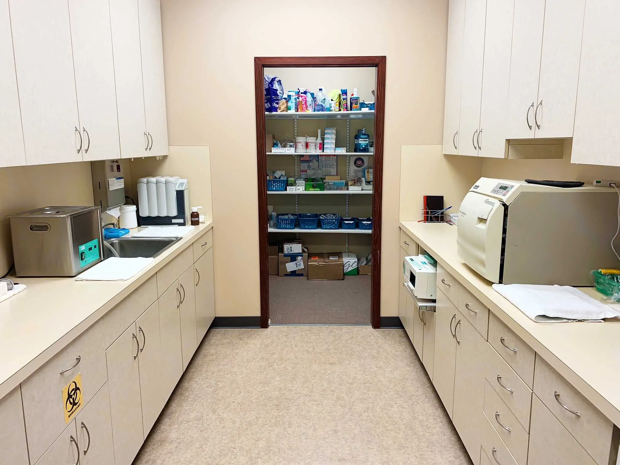 Sterilization and instrument processing room